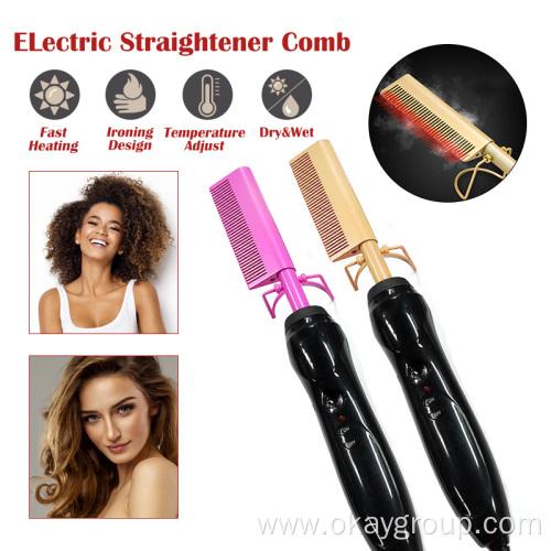 Hair Straightening Culring Electric Hot Comb Wholesale